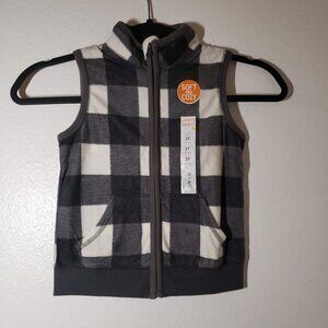 New Baby Boy's Boy Vest Plaid White Gray Size 2T 2 T New with tags Comes from a